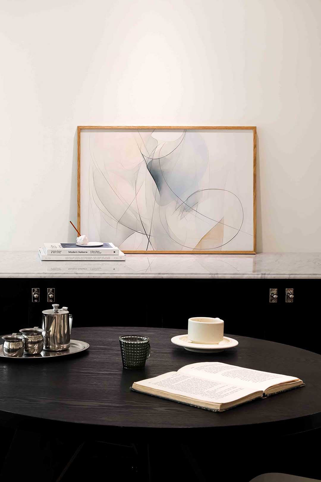 Abstracte lijnen en vormen Poster