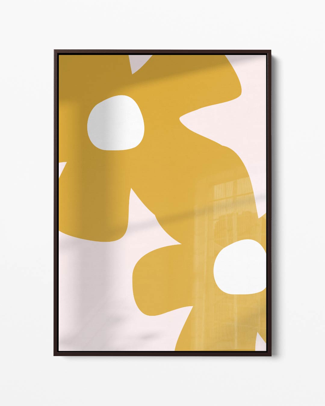 Bloemen in het Zonnegeel Kunstwerk-canvas-dibond-plexiglas-wanddecoratie-WallArtistic