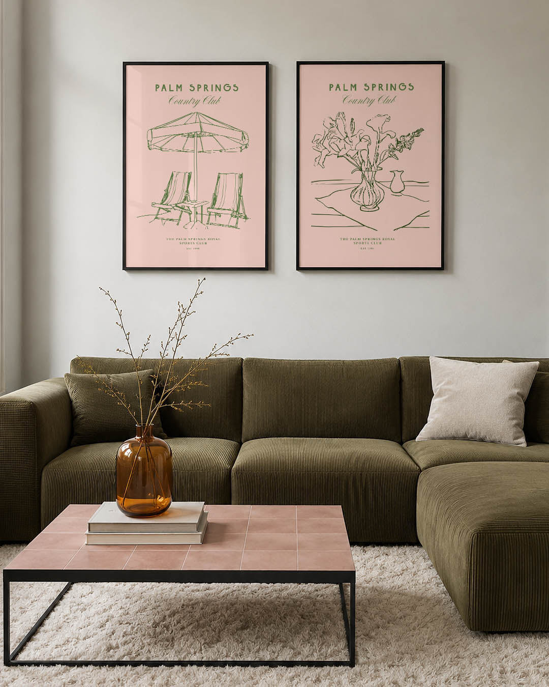 Zomerse lijnenschets Posterset