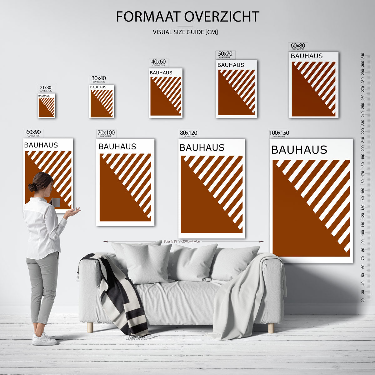 Diagonal lijnen Poster