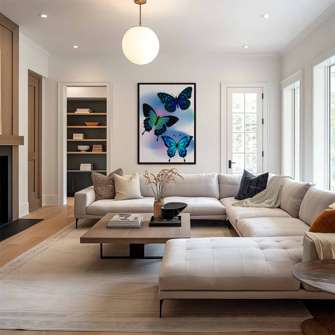 Vlinders in Beweging Kunstwerk-canvas-dibond-plexiglas-wanddecoratie-WallArtistic