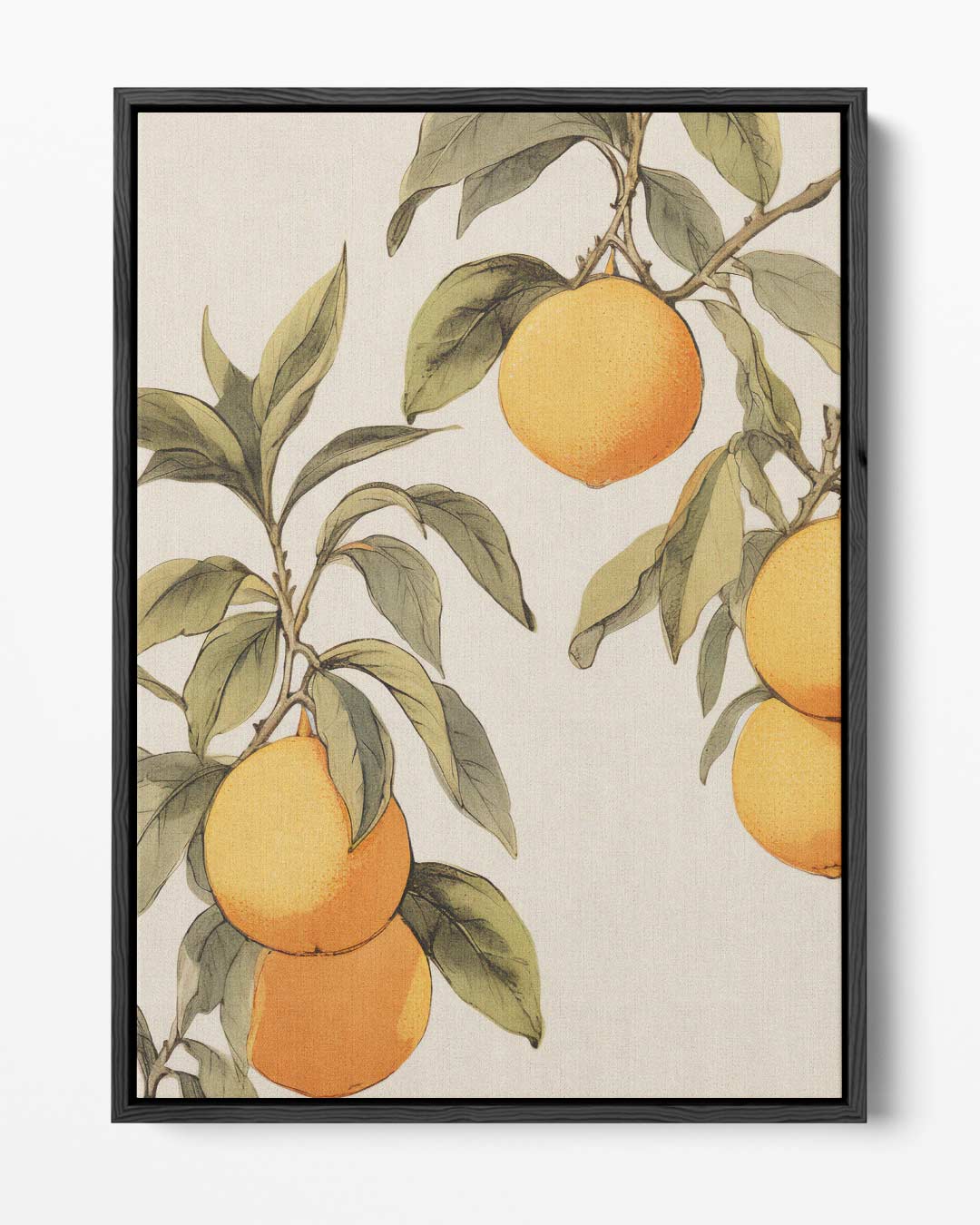 Citroenboom Illustratie Kunstwerk-canvas-dibond-plexiglas-wanddecoratie-WallArtistic