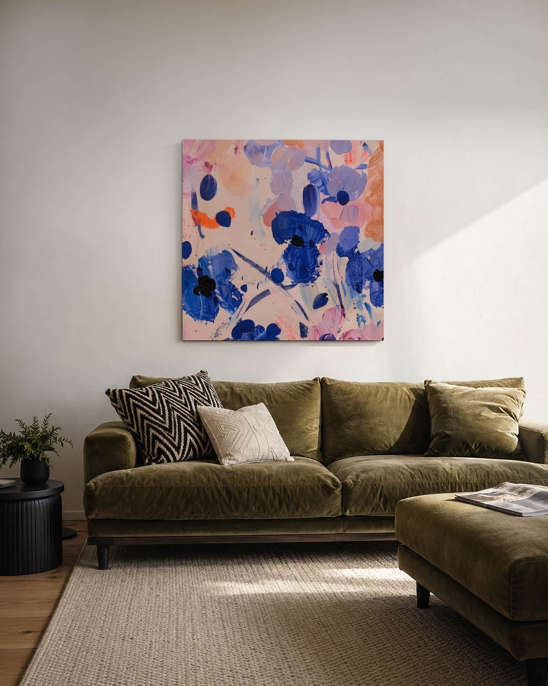 Dynamische kleurenexplosie Kunstwerk