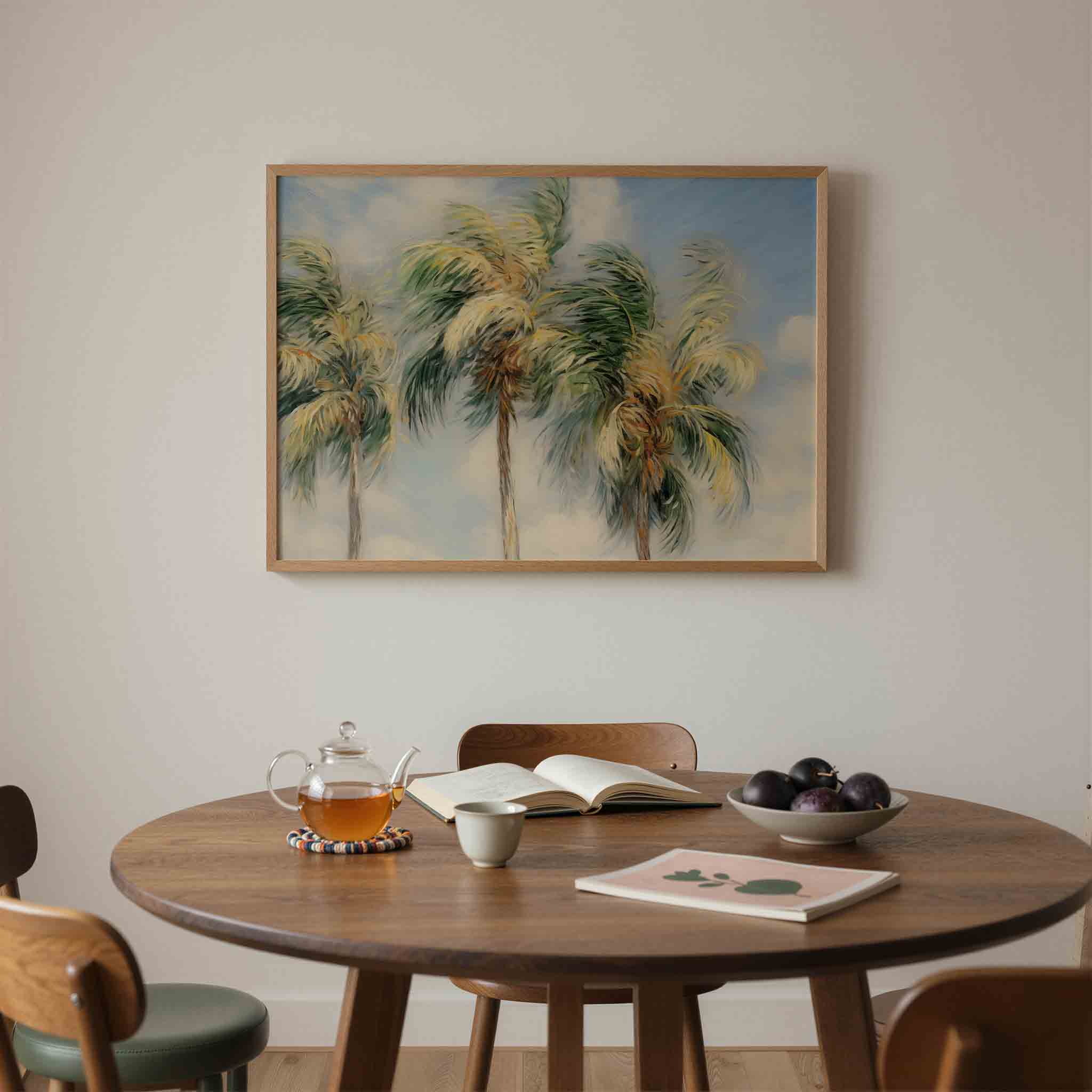 Palmbomen in de wind Poster