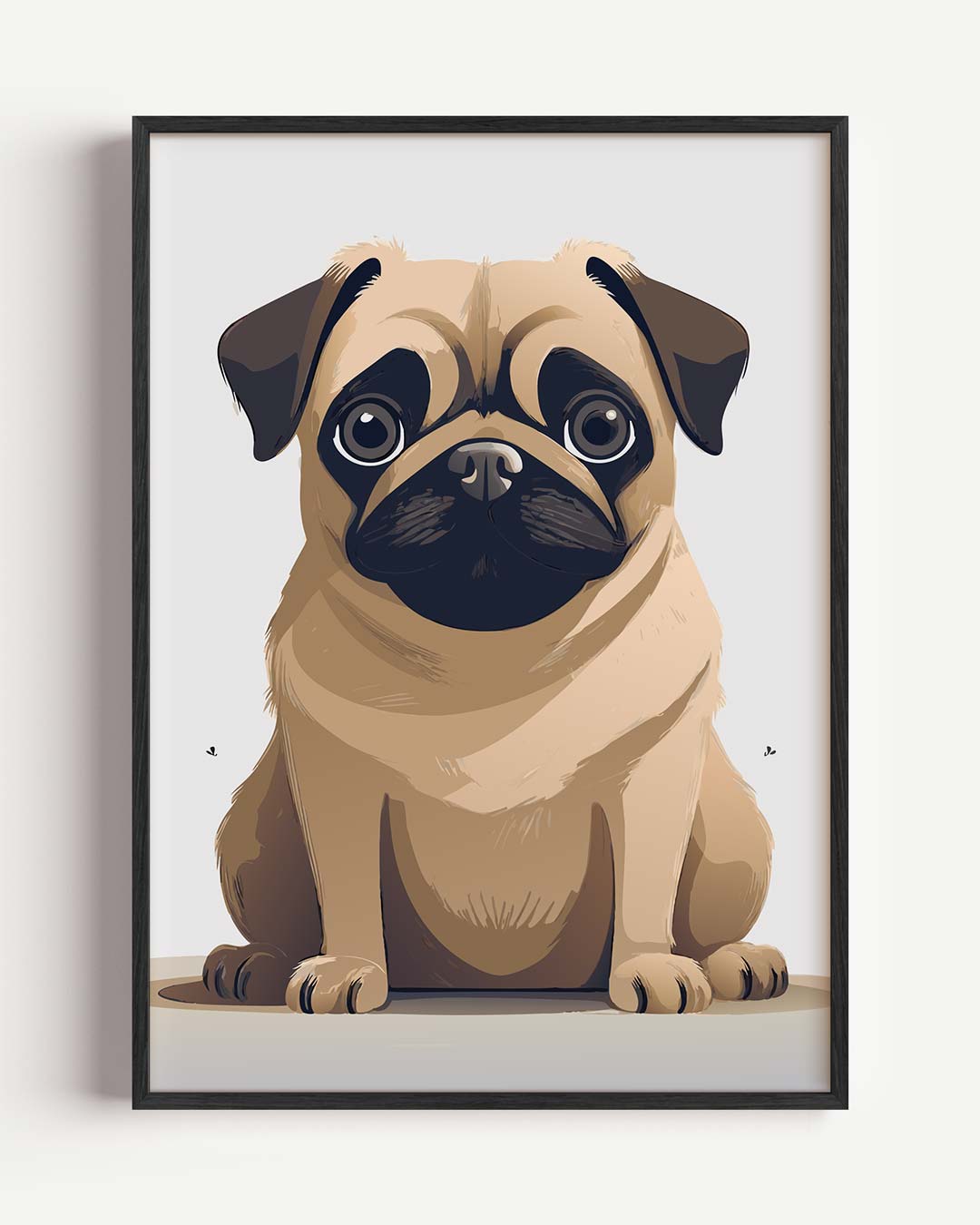 Schattige Mopshond Poster