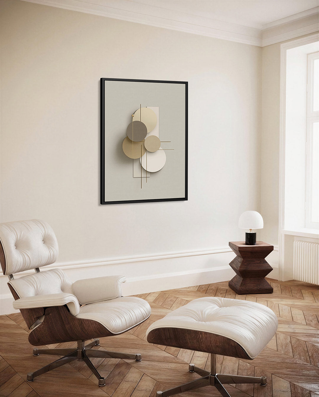 Geometrische cirkelcompositie Kunstwerk