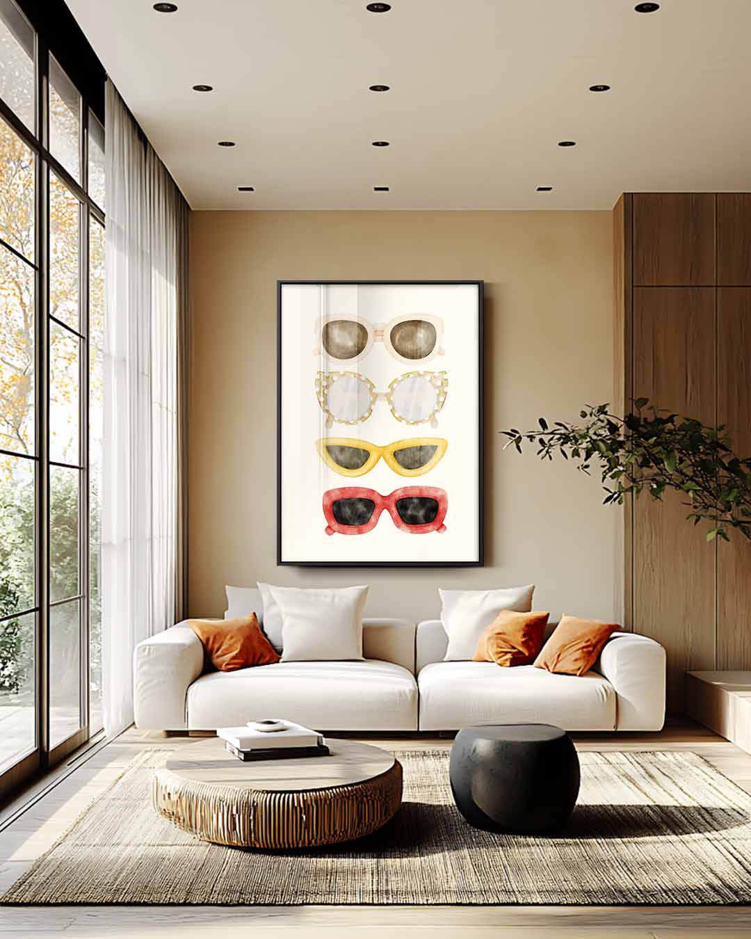 Kleurrijk Brillenavontuur Kunstwerk-canvas-dibond-plexiglas-wanddecoratie-WallArtistic