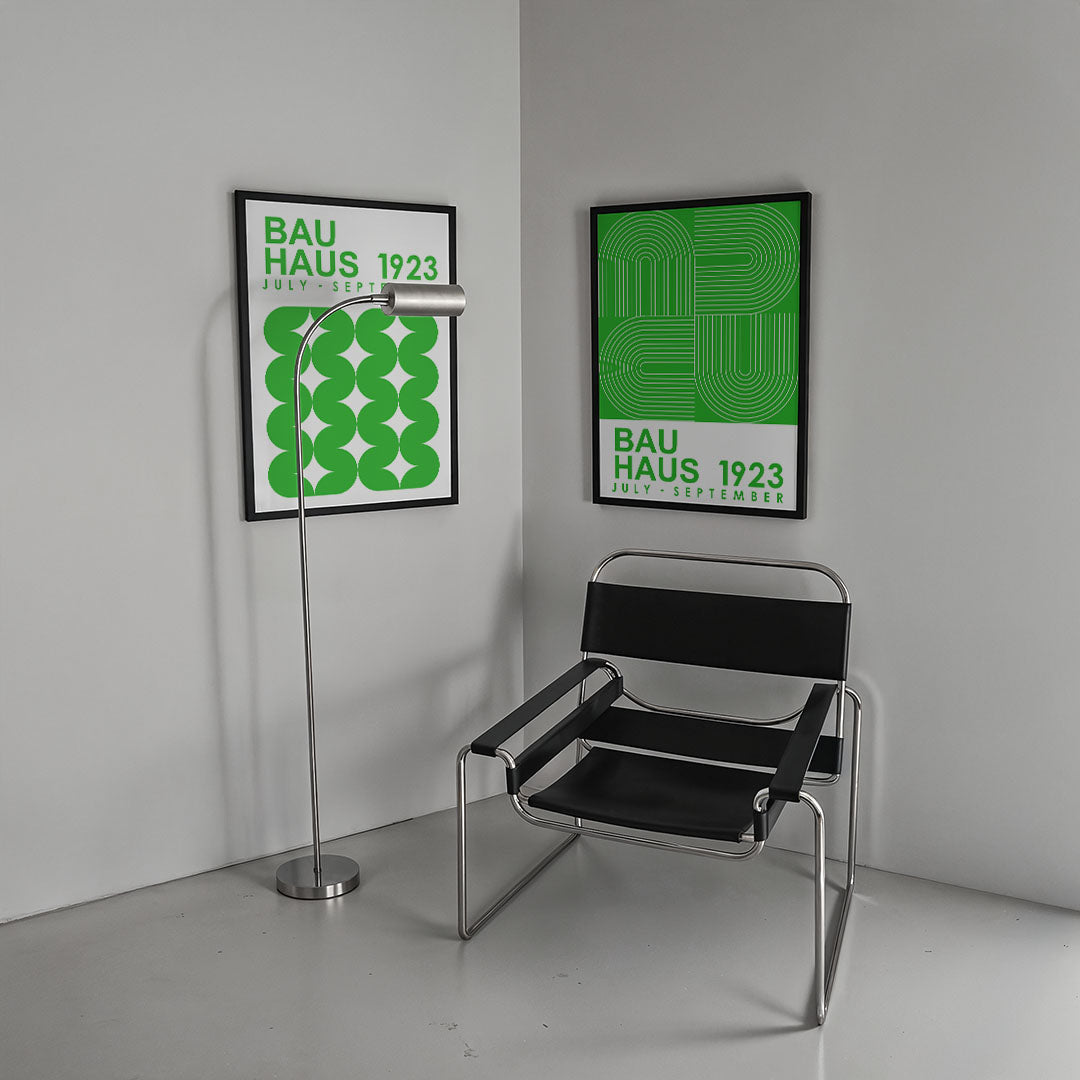 Groene vormritme Posterset