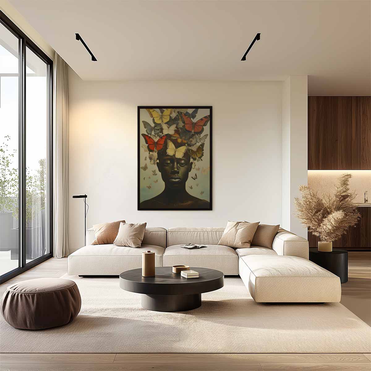 Vlinder Transformatie Kunstwerk-canvas-dibond-plexiglas-wanddecoratie-WallArtistic