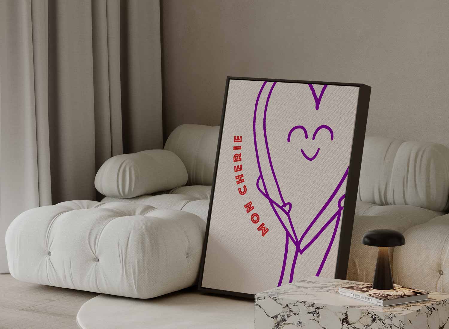 Mon Chérie Kunstwerk-canvas-dibond-plexiglas-wanddecoratie-WallArtistic