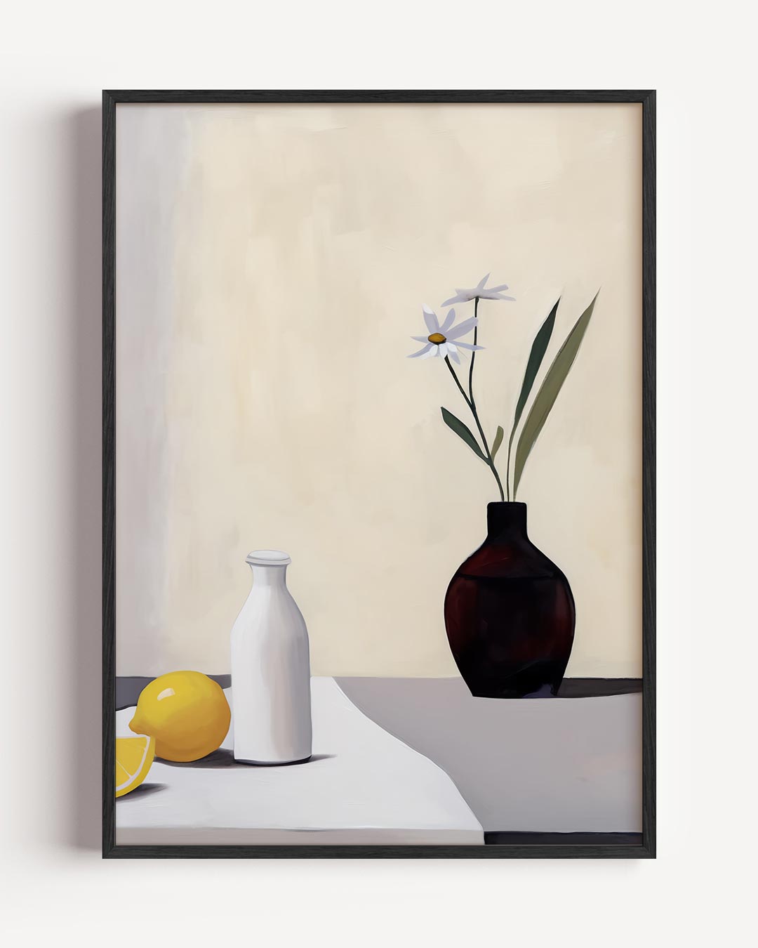 Stijlvolle Minimalistische Bloemenvazen Poster-WallArtistic