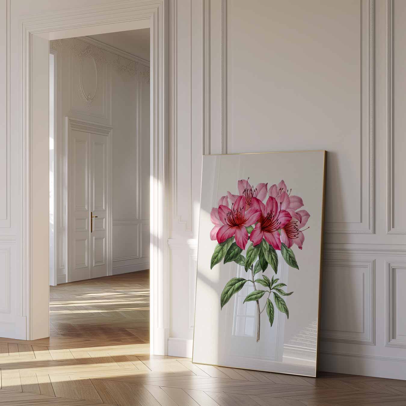 Prachtige Roze Bloemenpracht Poster