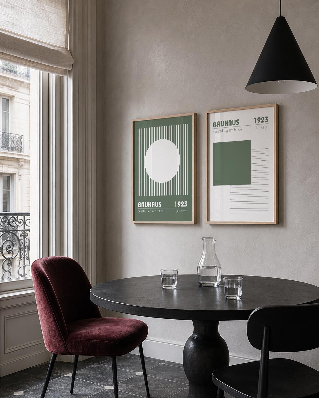 Lijnen en cirkel Posterset