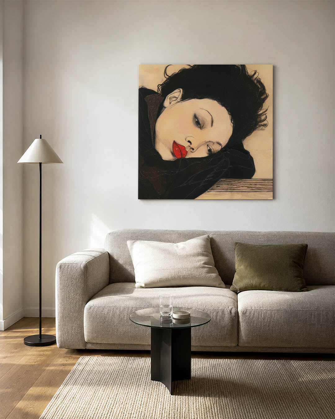 Dromerige vrouw Kunstwerk