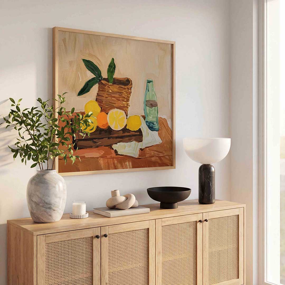 Fruit en fles Poster
