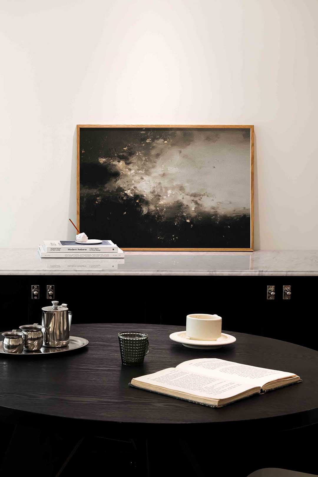 Abstracte zwart wit Poster