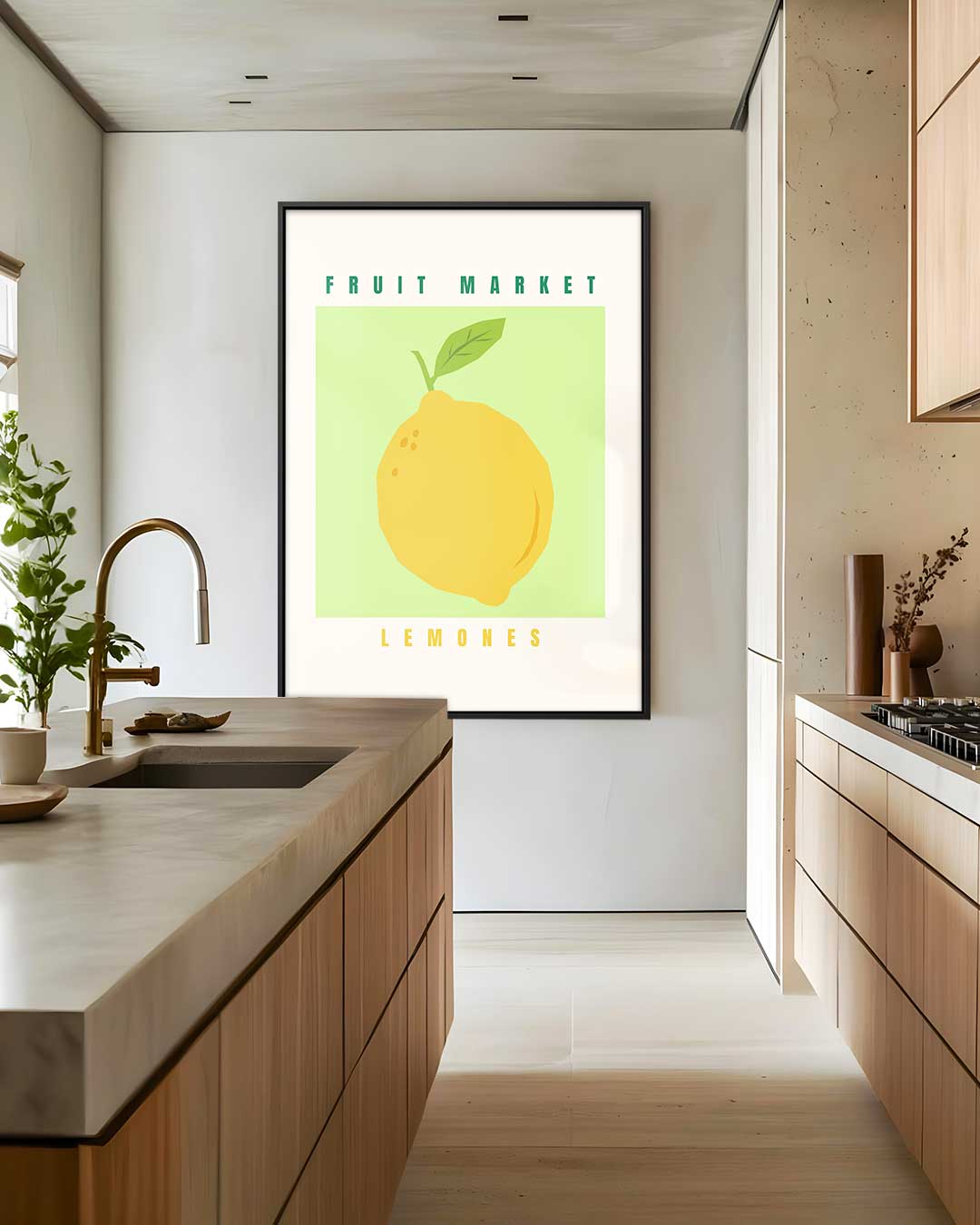 Fruit Market Lemons Poster Kunstwerk-canvas-dibond-plexiglas-wanddecoratie-WallArtistic