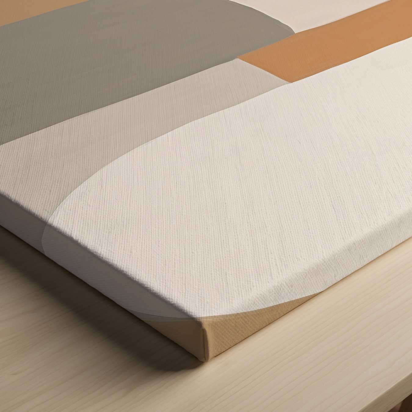 Zachte Aardetinten Abstractie Kunstwerk-canvas-dibond-plexiglas-wanddecoratie-WallArtistic