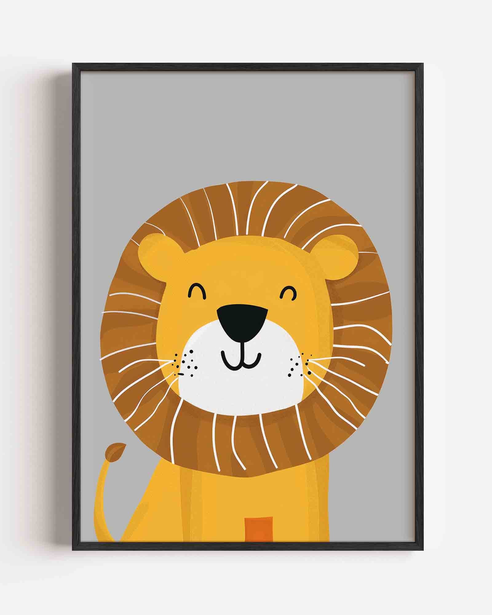 Lachende leeuw Poster