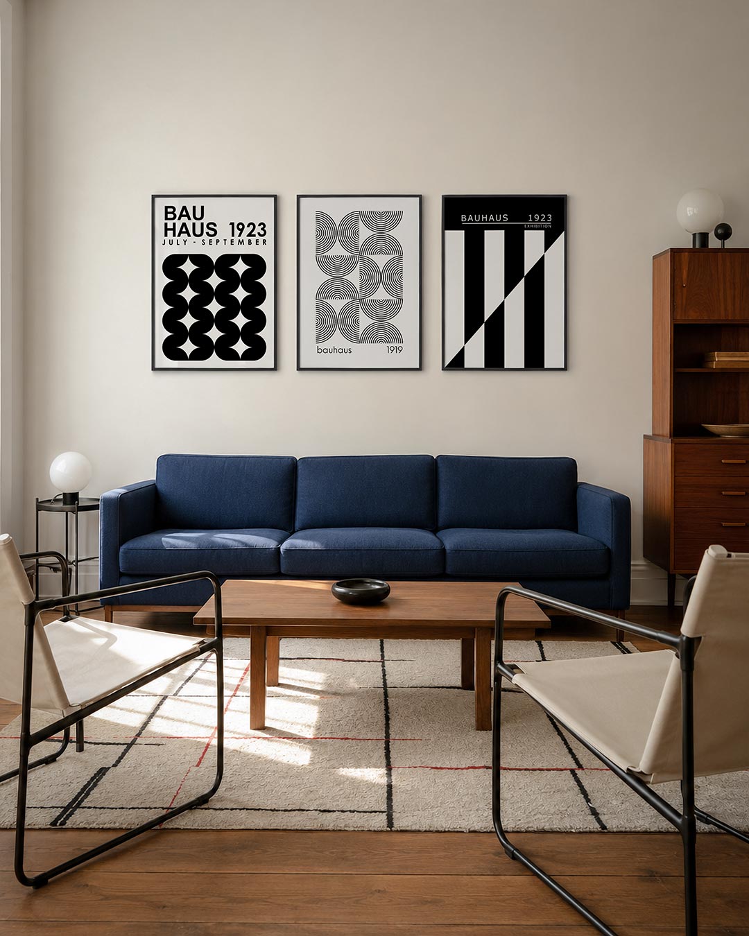 Zwart wit vormen Posterset