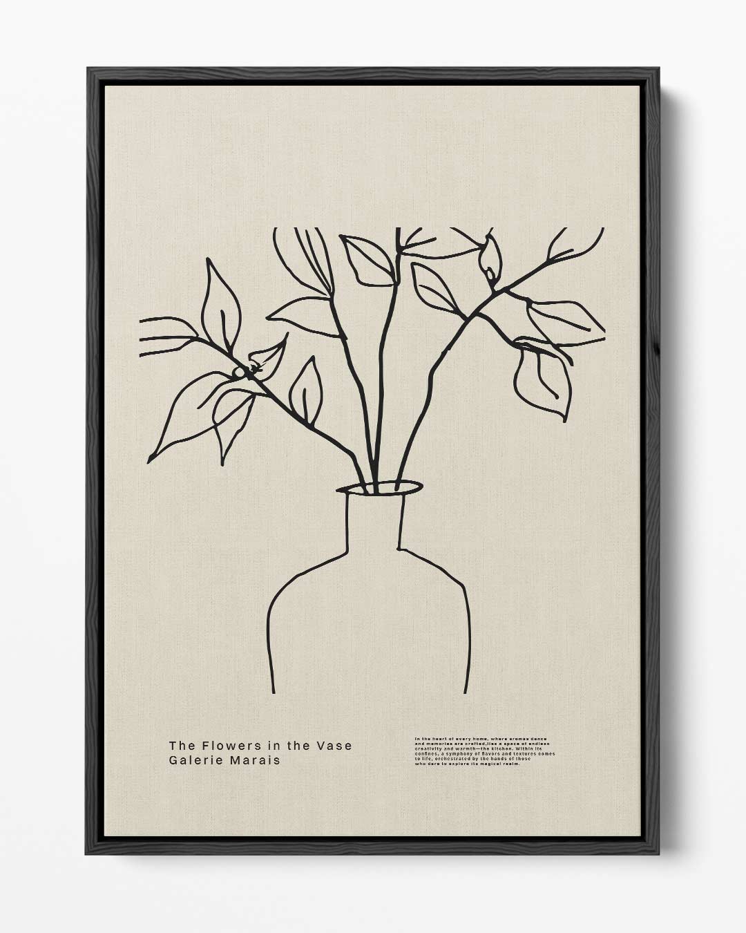 Elegante Lijnen Bloemenvaas Kunstwerk-canvas-dibond-plexiglas-wanddecoratie-WallArtistic