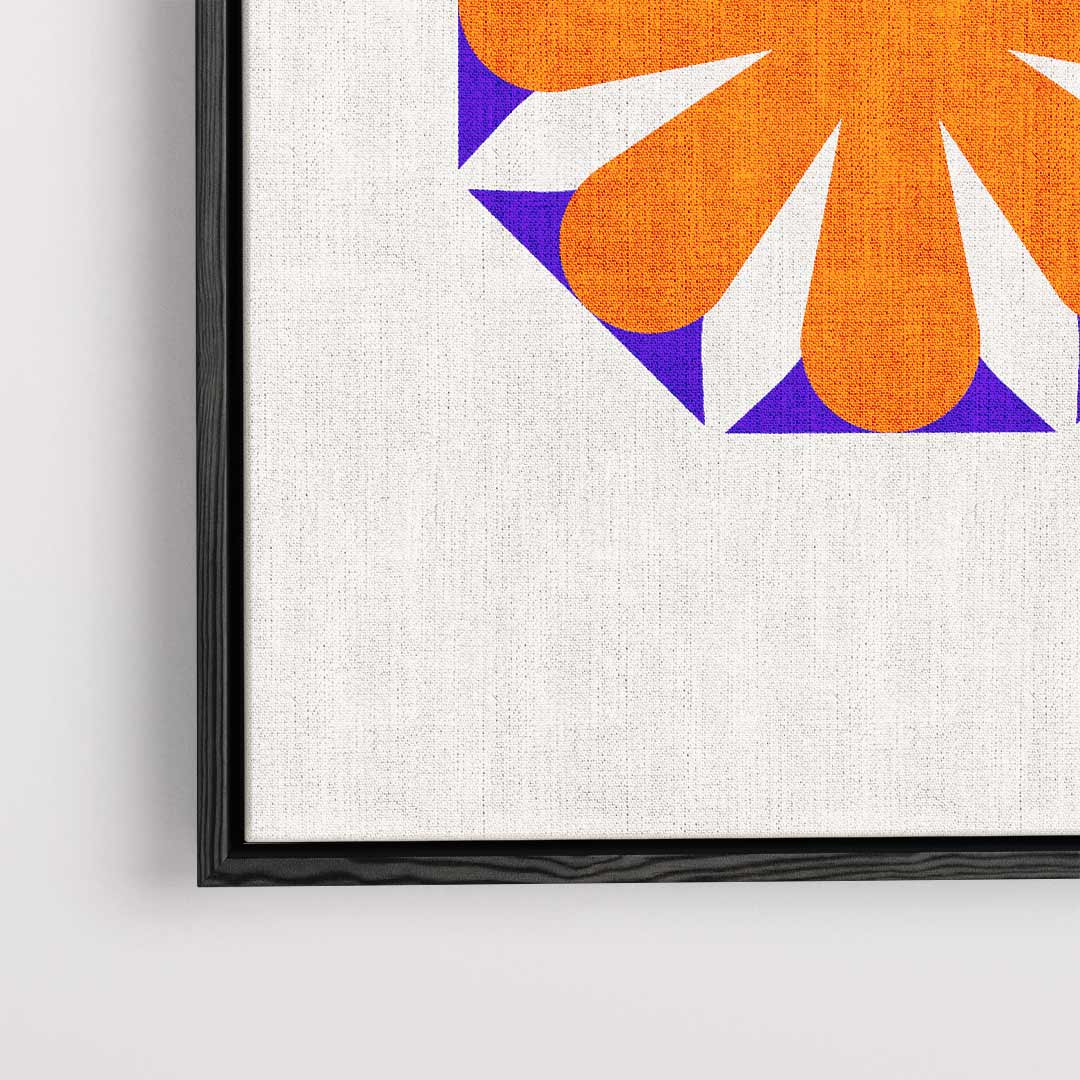 Vrolijke Bloemen Herhaalpatroon Kunstwerk-canvas-dibond-plexiglas-wanddecoratie-WallArtistic