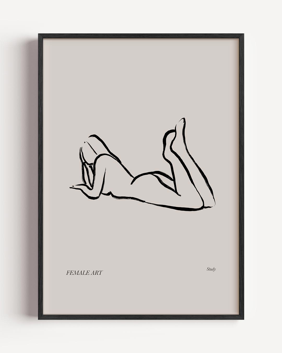 Elegante Vrouwelijke Lijntekening Poster-WallArtistic
