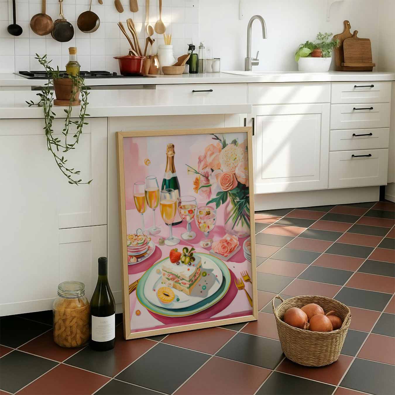 Romantische Brunch Tafereel Poster
