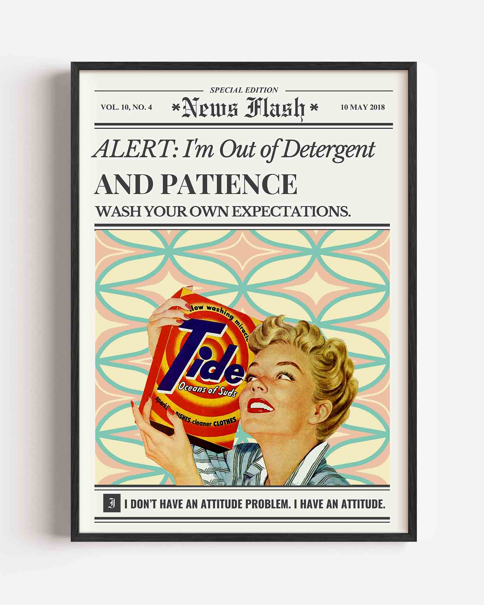 Retro wasmiddel advertentie Poster