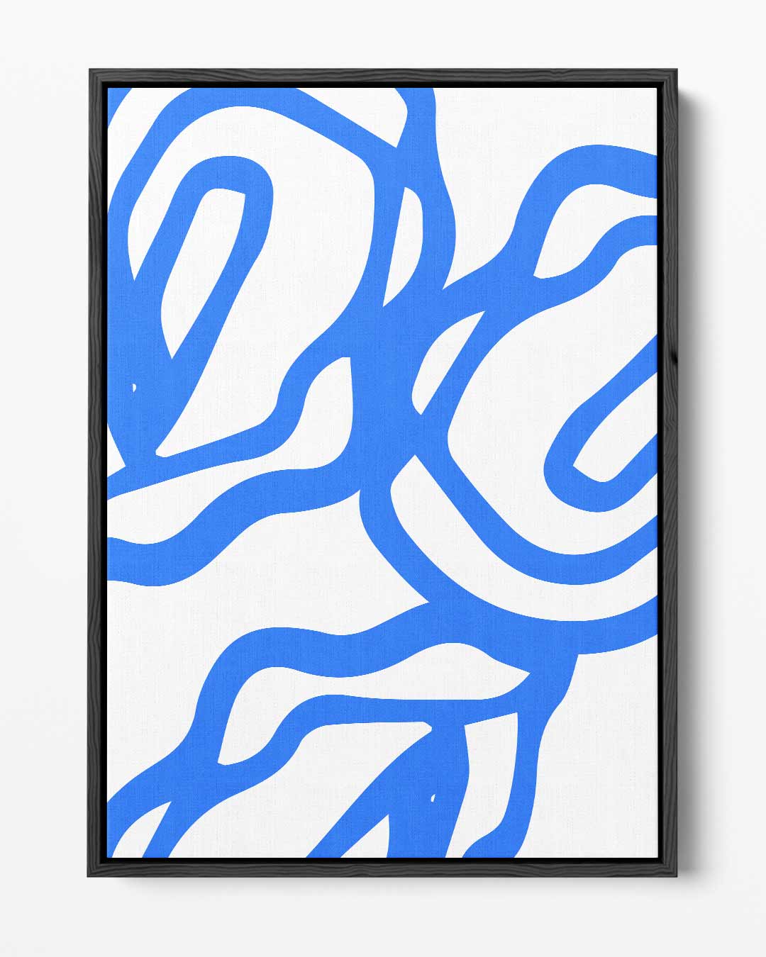 Abstracte Blauwe Golven Kunstwerk-canvas-dibond-plexiglas-wanddecoratie-WallArtistic