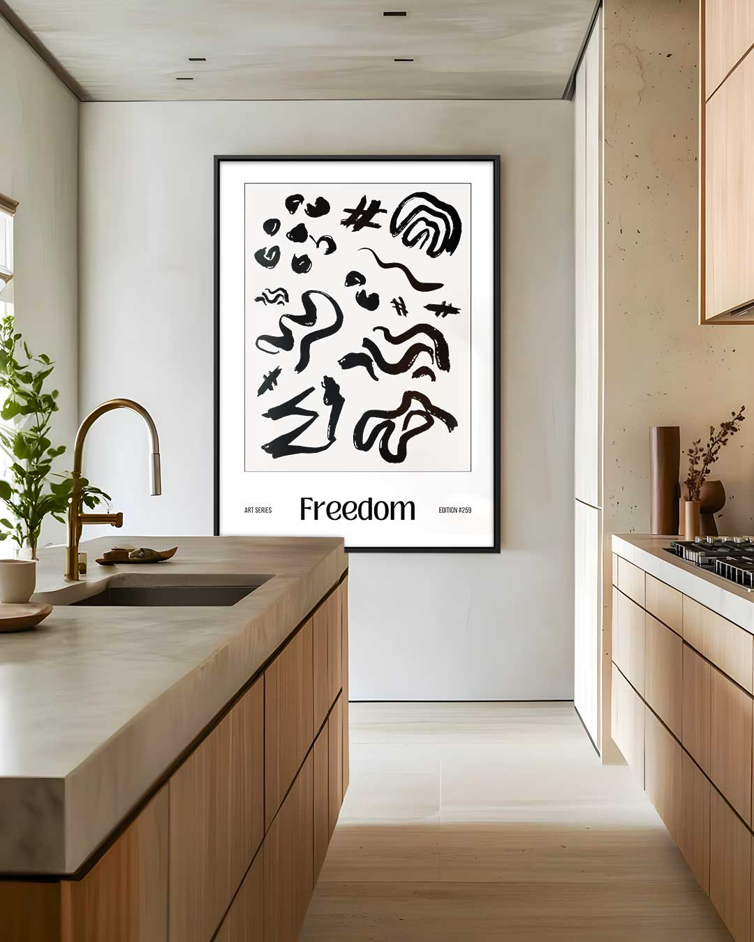 Abstracte Vrijheid Kunstwerk-canvas-dibond-plexiglas-wanddecoratie-WallArtistic