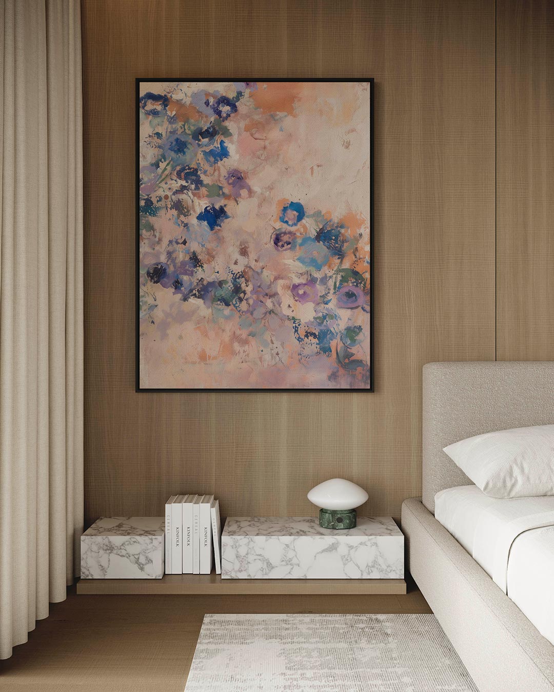 Kleurrijke bloemenexplosie Kunstwerk