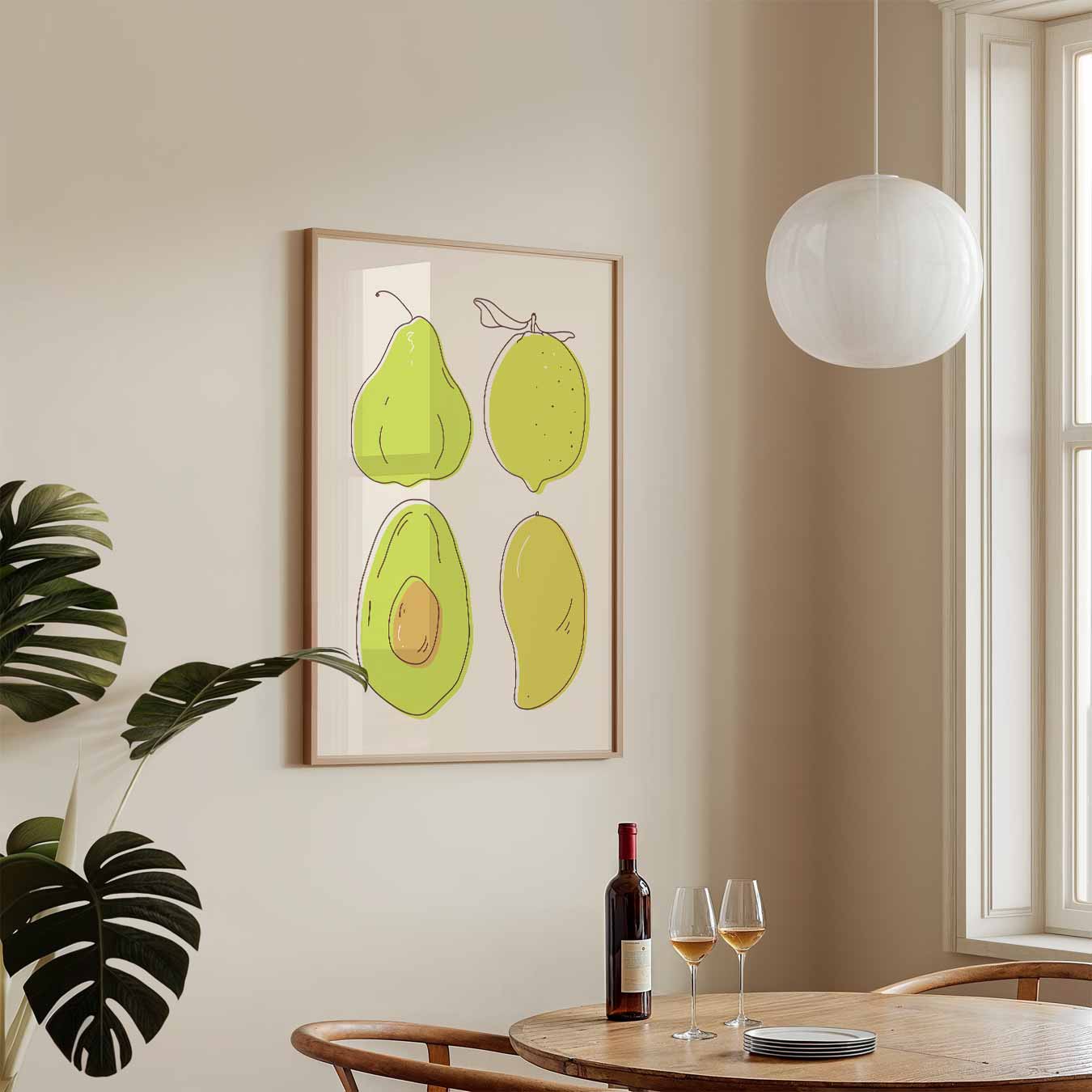 Vrolijke Fruit Illustratie Poster