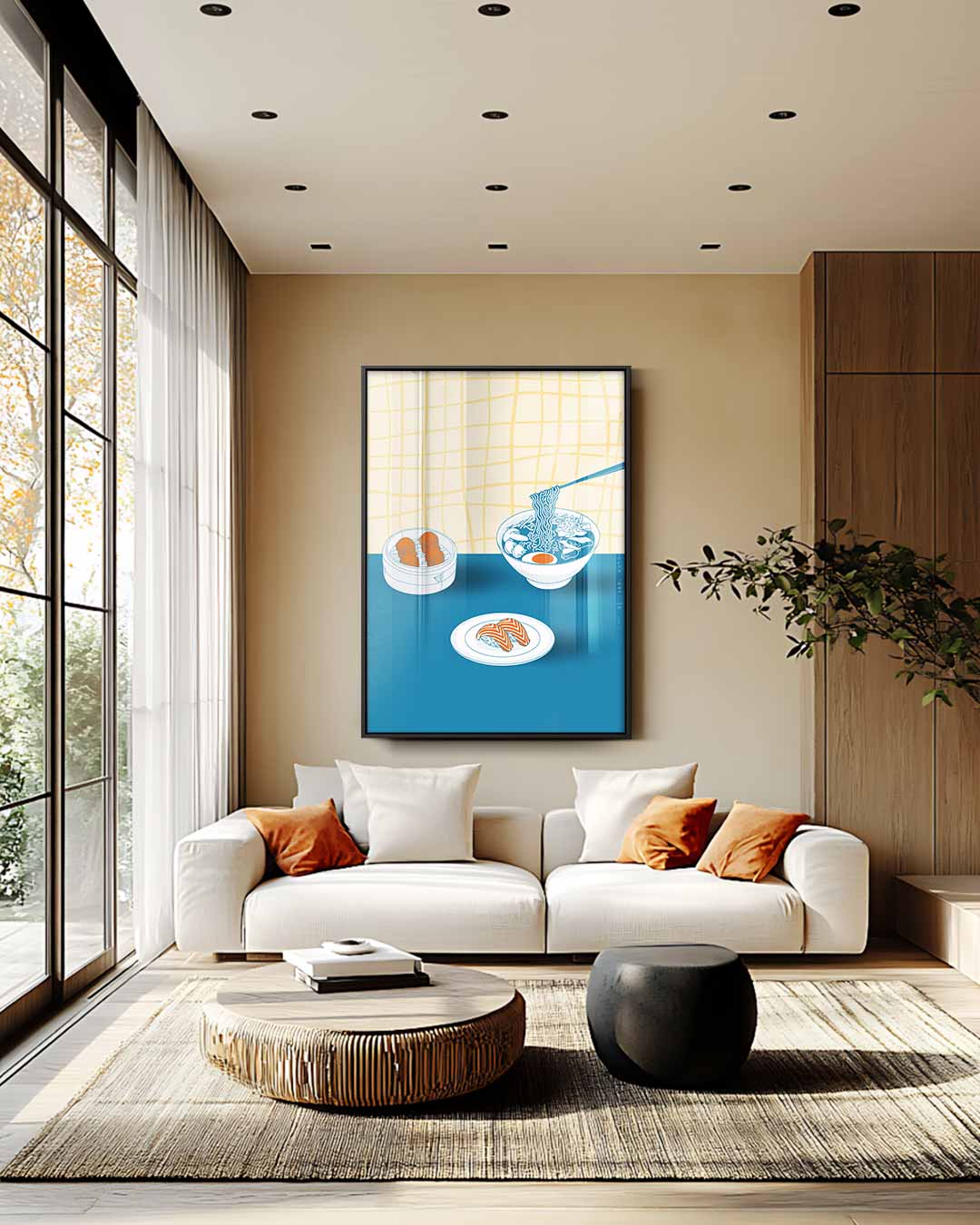 Aziatische Culinaire Illustratie Kunstwerk-canvas-dibond-plexiglas-wanddecoratie-WallArtistic