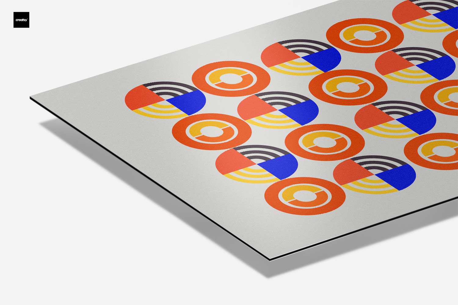 Retro Cirkelpatroon Kunstwerk