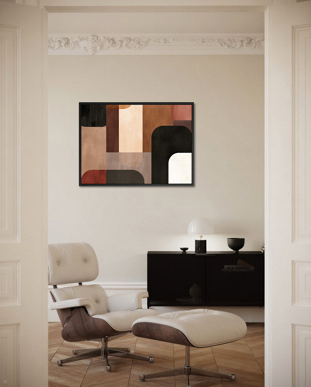 Geometrische vormen compositie Kunstwerk