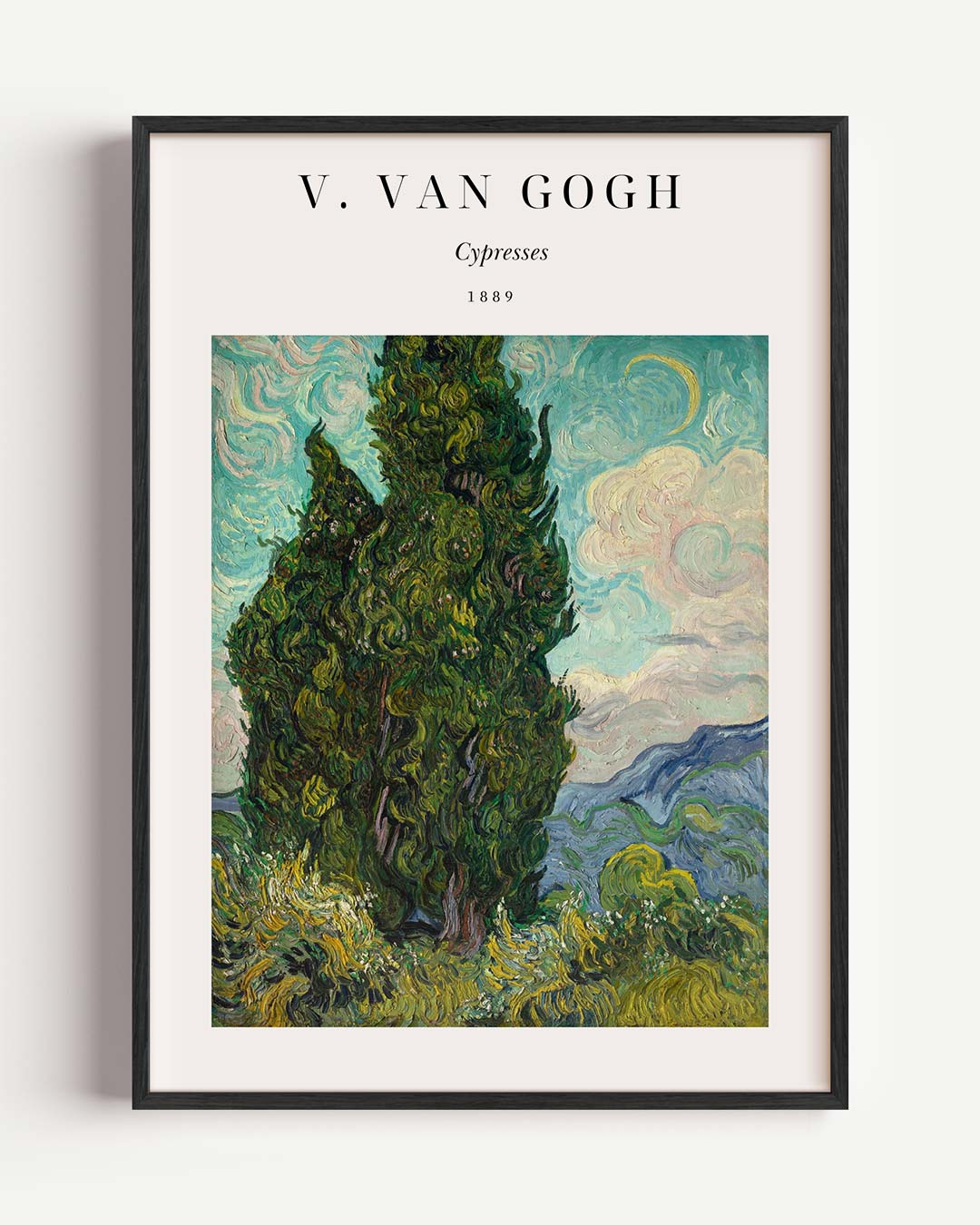 Van Gogh Cypresses Poster