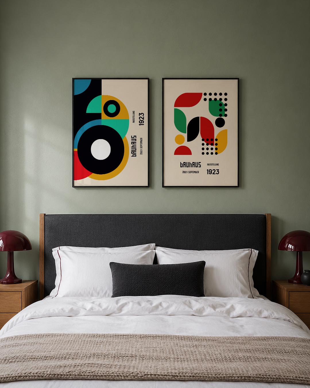Kleurrijke cirkelcompositie Posterset
