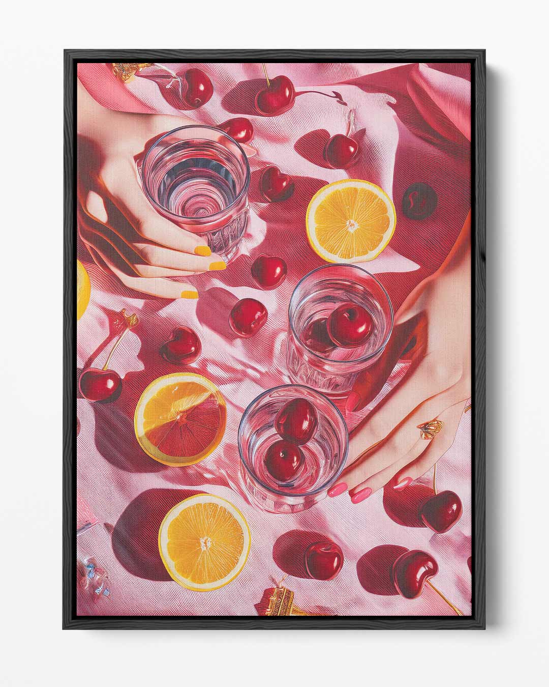 Zomers Fruit en Glazen Kunstwerk Kunstwerk-canvas-dibond-plexiglas-wanddecoratie-WallArtistic