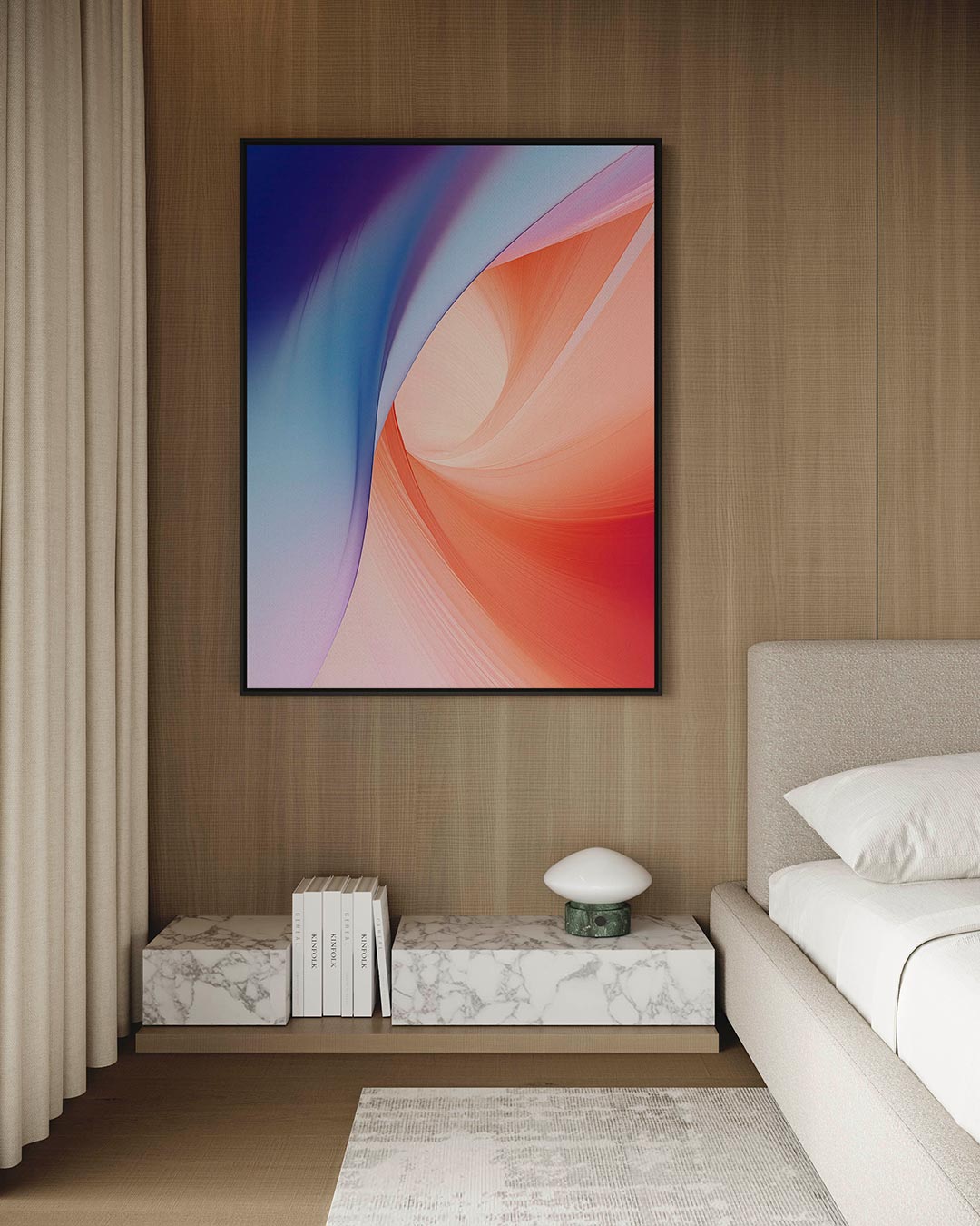 Vloeiende kleuren Kunstwerk