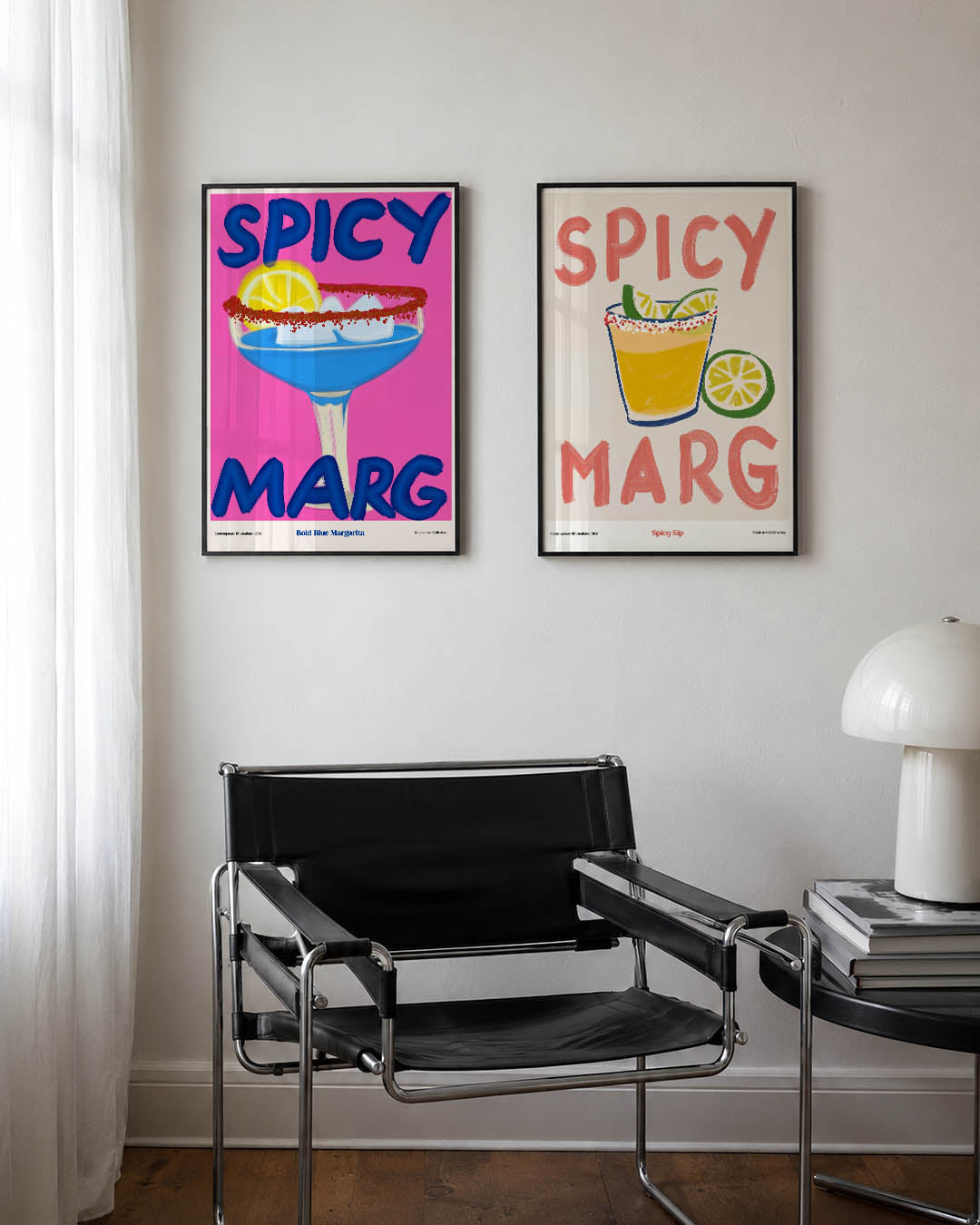Kleurrijke cocktail Posterset