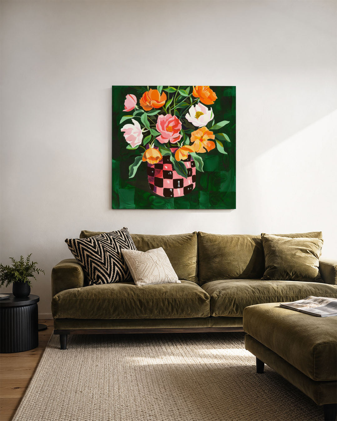 Bloemrijke compositie Kunstwerk