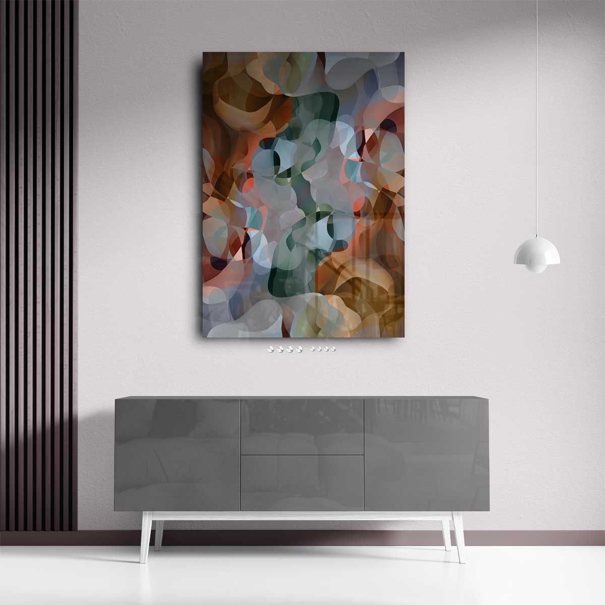 Kleurrijk Abstract Droomlandschap Kunstwerk-canvas-dibond-plexiglas-wanddecoratie-WallArtistic