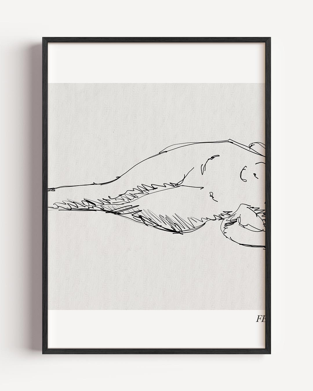 Elegante Lijntekening Vrouw Poster-WallArtistic