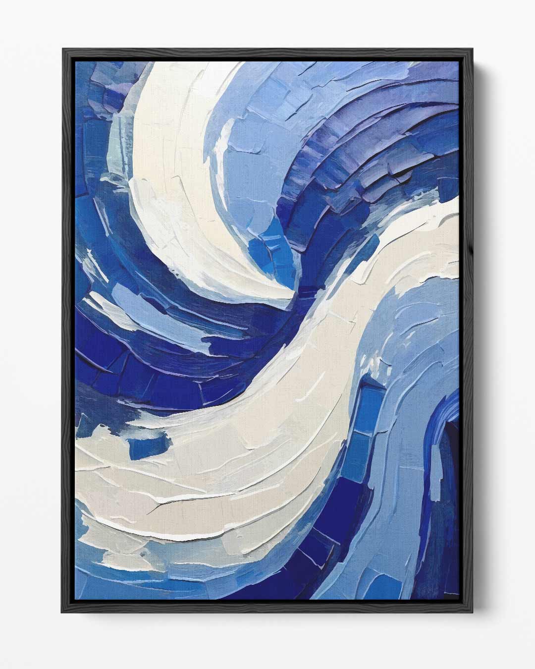 Golf van Blauwe Energie Kunstwerk-canvas-dibond-plexiglas-wanddecoratie-WallArtistic