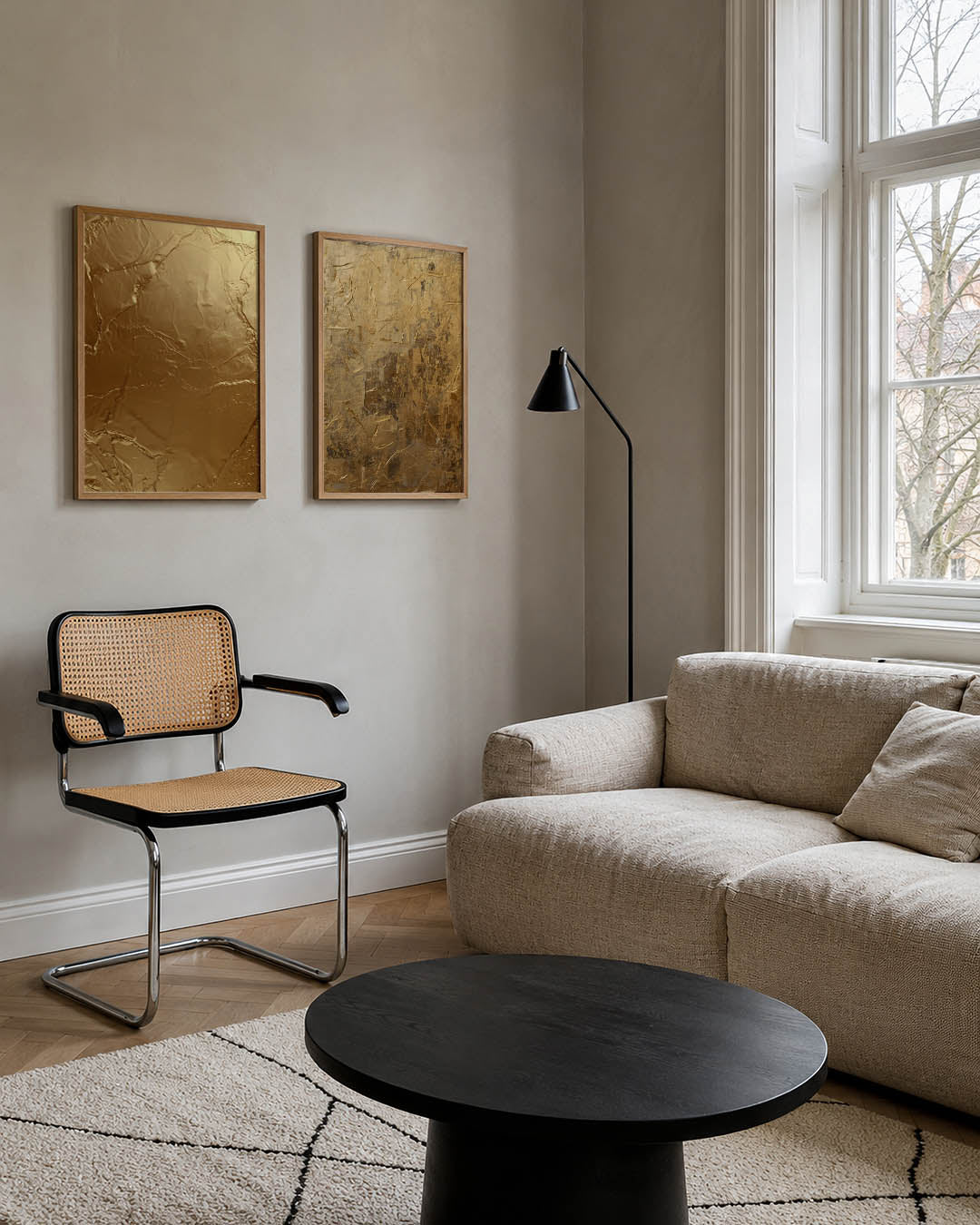 Gouden textuur Posterset