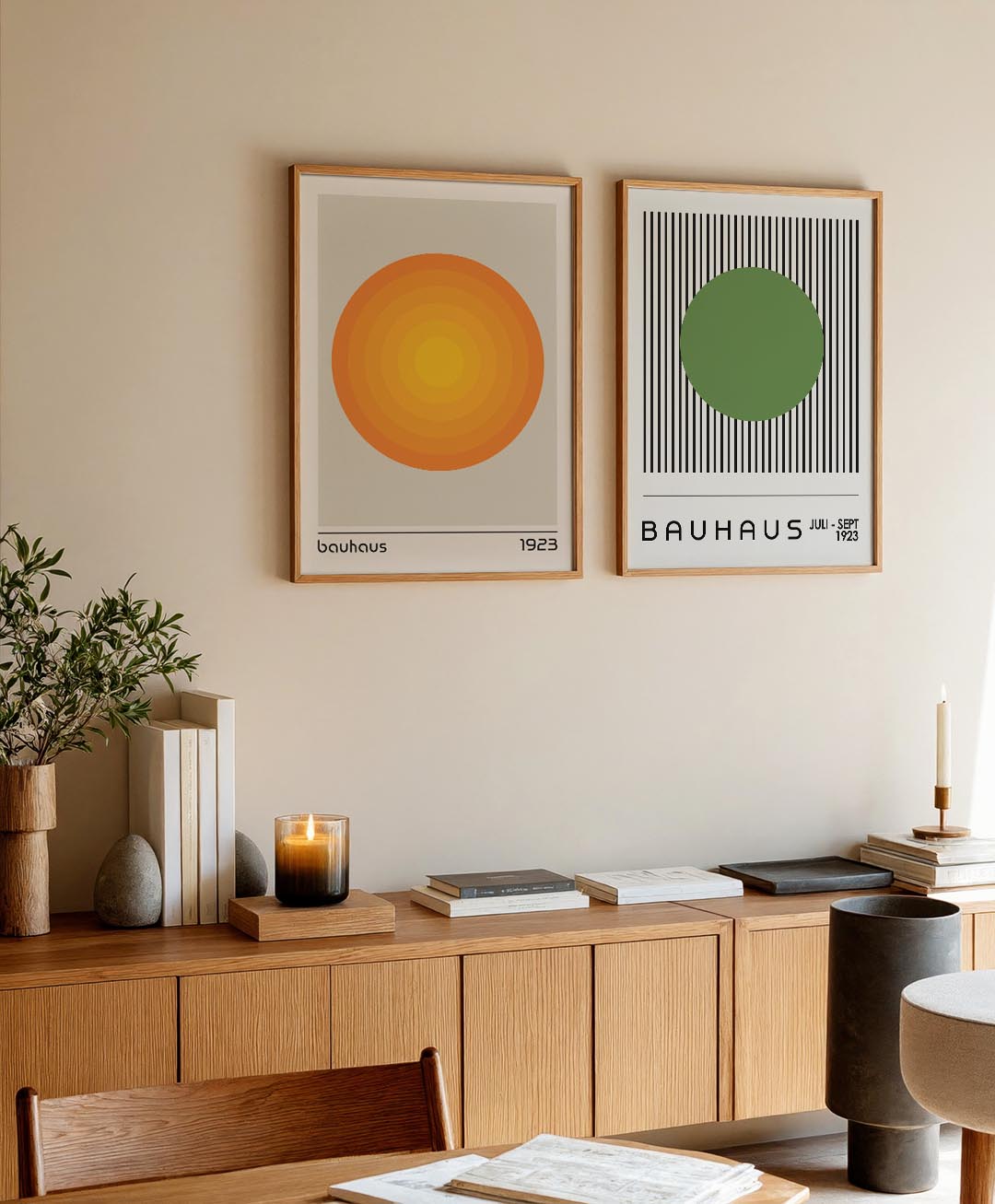 Cirkelvormige kleurvlakken Posterset