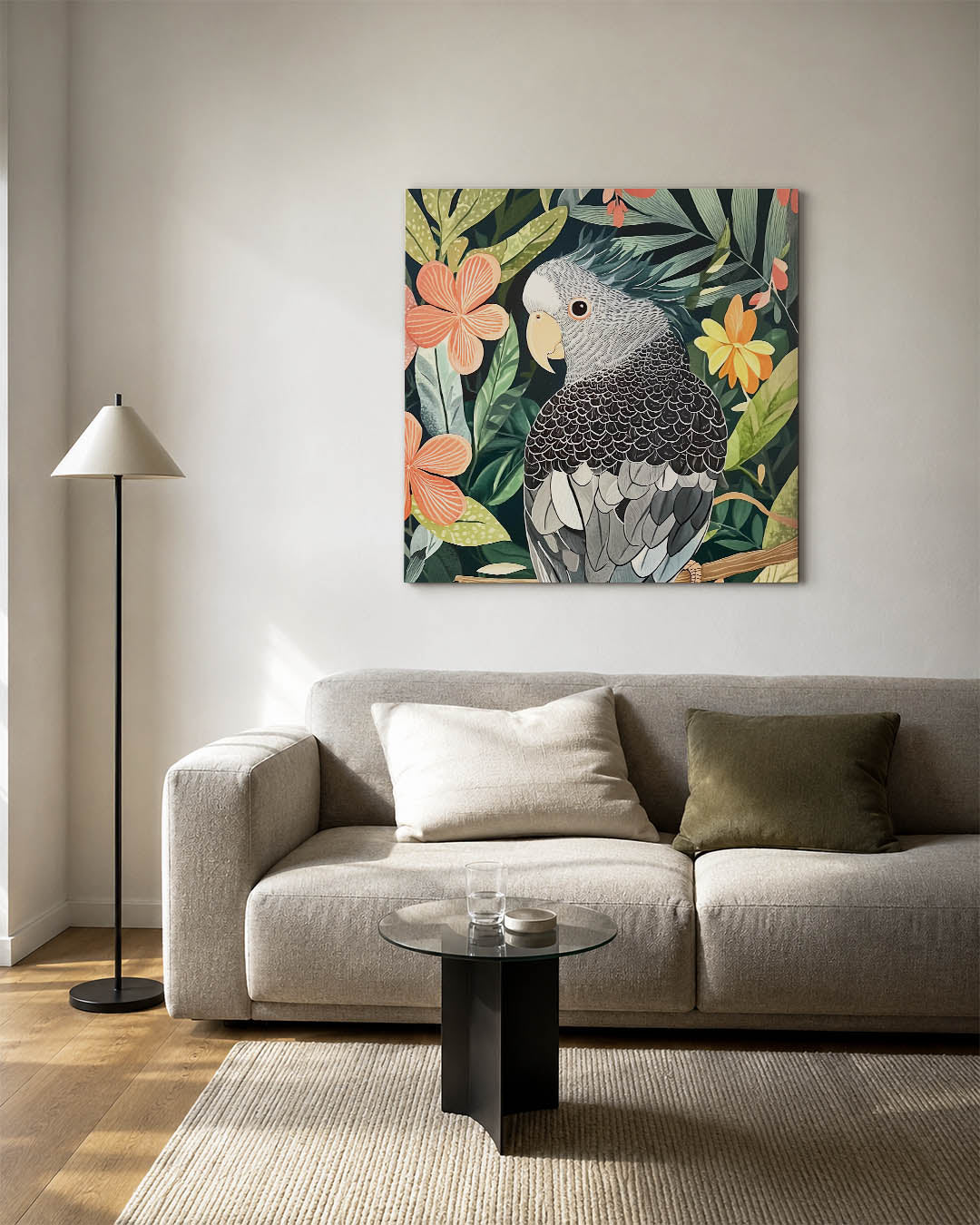 Vrolijke papegaai Kunstwerk