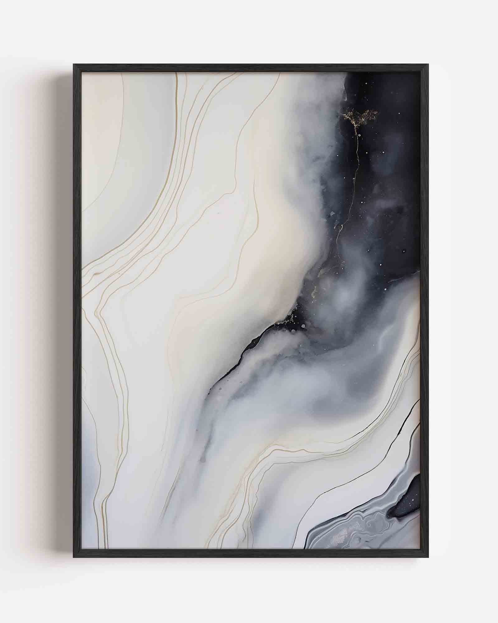 Abstracte lijnen en golven Poster