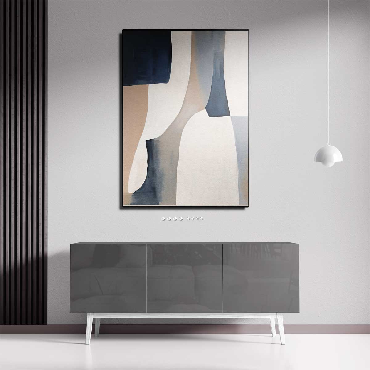 Abstracte Harmonie in Neutrale Tinten Kunstwerk-canvas-dibond-plexiglas-wanddecoratie-WallArtistic